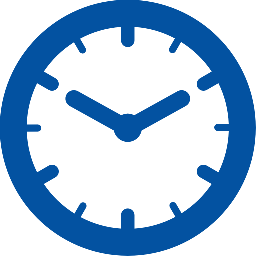 Icono de reloj para amplias jornadas