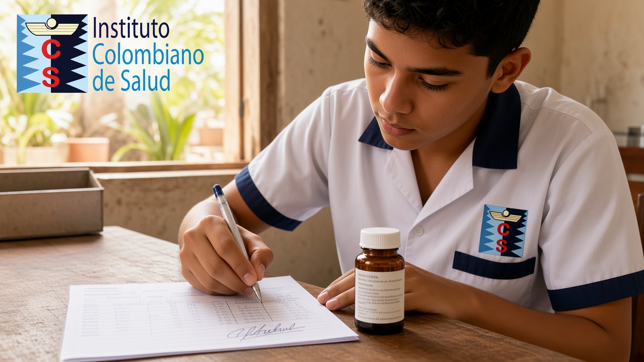 Registro de medicación llenado antes de administrar la dosis